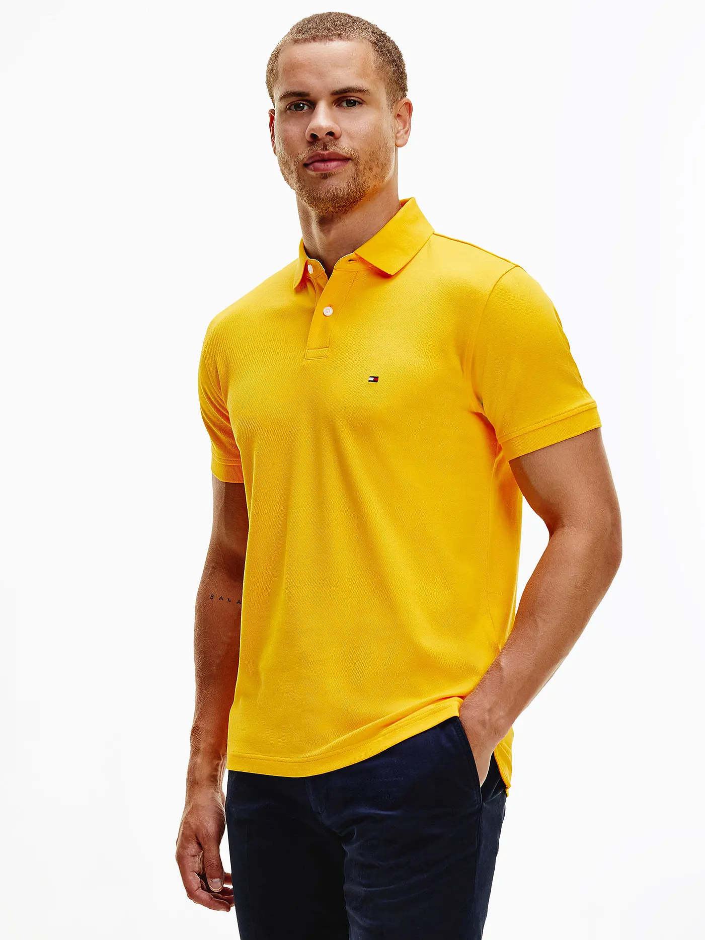 TOMMY HILFIGER | Poloshirt Regular Fit | gelb